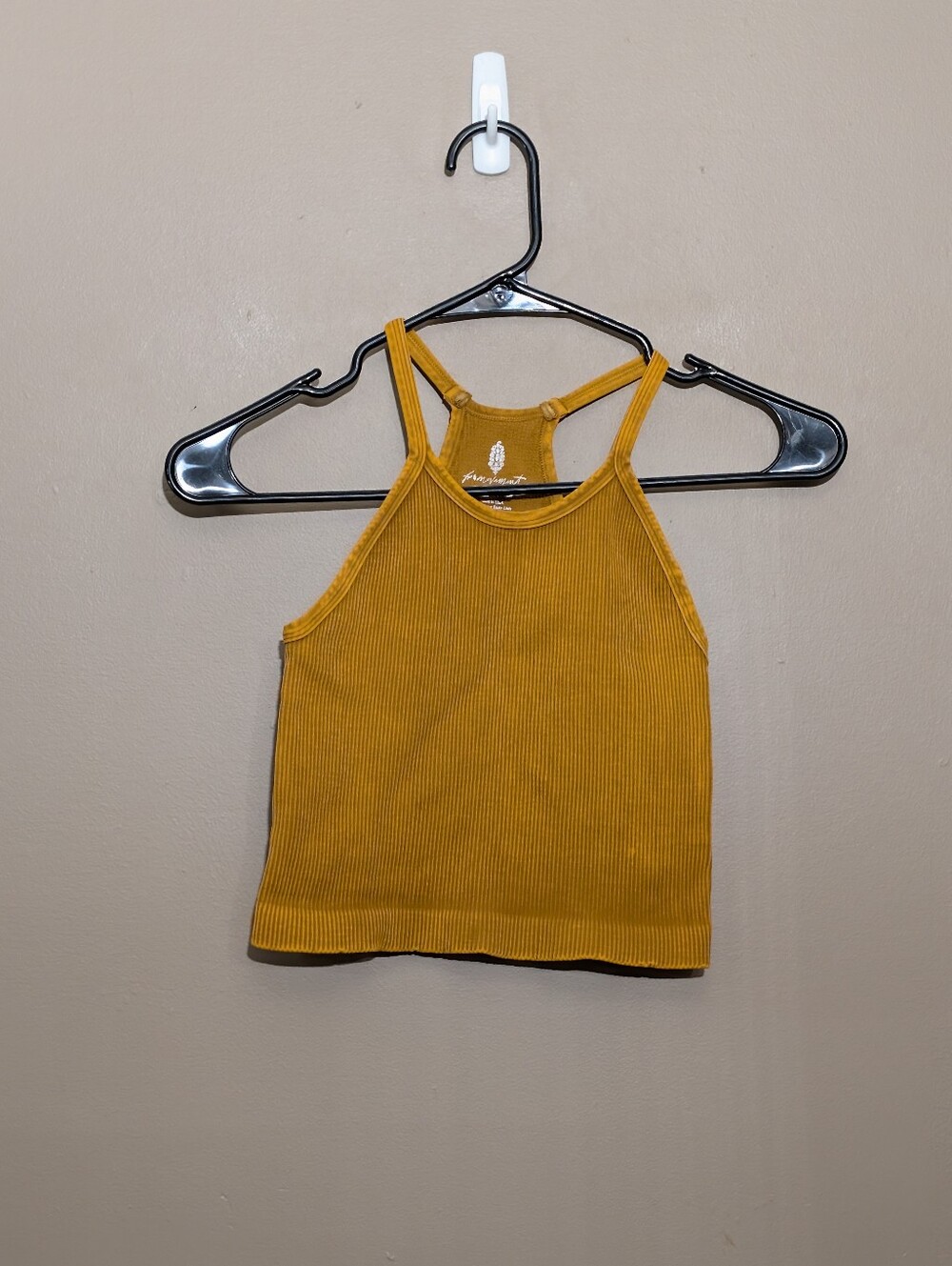 FP Movement by Free People Happiness Runs Crop Tank rust orange fits like xs/s